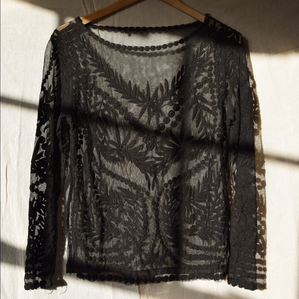 Black lace shirt